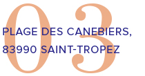 Plage des Canebiers,<br>83990 Saint-Tropez